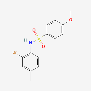 molecular formula C14H14BrNO3S B3733954 N-(2-bromo-4-methylphenyl)-4-methoxybenzenesulfonamide 