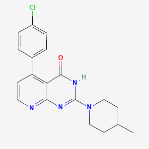 molecular formula C19H19ClN4O B3733962 5-(4-chlorophenyl)-2-(4-methyl-1-piperidinyl)pyrido[2,3-d]pyrimidin-4(3H)-one 