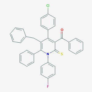 molecular formula C37H25ClFNOS B373399 [5-Benzyl-4-(4-chlorophenyl)-1-(4-fluorophenyl)-6-phenyl-2-thioxo-1,2-dihydro-3-pyridinyl](phenyl)methanone 