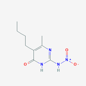 molecular formula C9H14N4O3 B3734007 5-butyl-6-methyl-2-(nitroamino)-4-pyrimidinol 