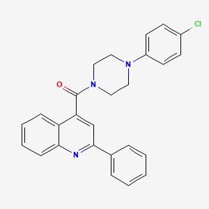 molecular formula C26H22ClN3O B3734009 4-{[4-(4-chlorophenyl)-1-piperazinyl]carbonyl}-2-phenylquinoline 