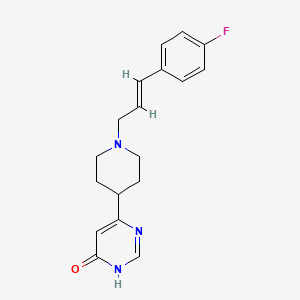 molecular formula C18H20FN3O B3734021 6-{1-[(2E)-3-(4-fluorophenyl)prop-2-en-1-yl]piperidin-4-yl}pyrimidin-4(3H)-one 