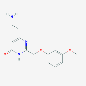 molecular formula C14H17N3O3 B3734036 6-(2-aminoethyl)-2-[(3-methoxyphenoxy)methyl]pyrimidin-4(3H)-one 
