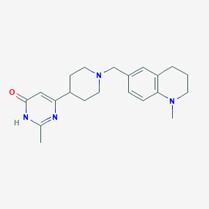 molecular formula C21H28N4O B3734042 2-methyl-6-{1-[(1-methyl-1,2,3,4-tetrahydroquinolin-6-yl)methyl]piperidin-4-yl}pyrimidin-4(3H)-one 