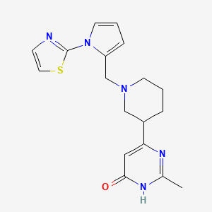 molecular formula C18H21N5OS B3734045 2-methyl-6-(1-{[1-(1,3-thiazol-2-yl)-1H-pyrrol-2-yl]methyl}piperidin-3-yl)pyrimidin-4(3H)-one 