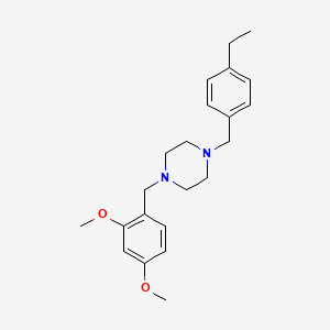 molecular formula C22H30N2O2 B3734048 1-(2,4-dimethoxybenzyl)-4-(4-ethylbenzyl)piperazine 