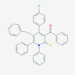 molecular formula C37H26ClNOS B373405 [5-Benzyl-4-(4-chlorophenyl)-1,6-diphenyl-2-thioxo-1,2-dihydro-3-pyridinyl](phenyl)methanone 