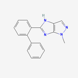 molecular formula C17H14N4 B3734055 5-(2-biphenylyl)-1-methyl-1,4-dihydroimidazo[4,5-c]pyrazole 