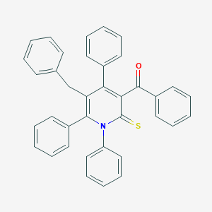 molecular formula C37H27NOS B373406 (5-Benzyl-1,4,6-triphenyl-2-thioxo-1,2-dihydro-3-pyridinyl)(phenyl)methanone 