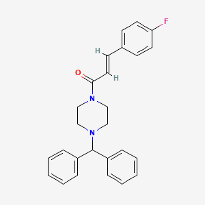 molecular formula C26H25FN2O B3734075 1-(diphenylmethyl)-4-[3-(4-fluorophenyl)acryloyl]piperazine 