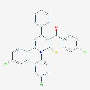 molecular formula C30H18Cl3NOS B373408 [1,6-Bis(4-chlorophenyl)-4-phenyl-2-thioxo-1,2-dihydro-3-pyridinyl](4-chlorophenyl)methanone 