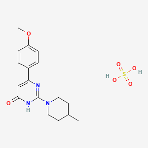 6-(4-methoxyphenyl)-2-(4-methyl-1-piperidinyl)-4(3H)-pyrimidinone sulfate