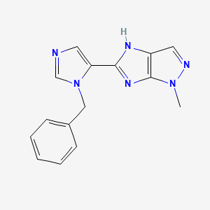 molecular formula C15H14N6 B3734087 5-(1-benzyl-1H-imidazol-5-yl)-1-methyl-1,4-dihydroimidazo[4,5-c]pyrazole 