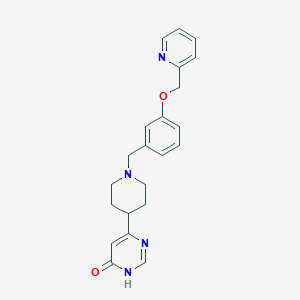 molecular formula C22H24N4O2 B3734099 6-{1-[3-(pyridin-2-ylmethoxy)benzyl]piperidin-4-yl}pyrimidin-4(3H)-one 