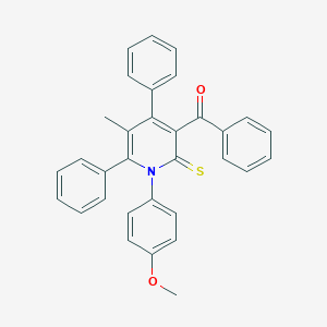 molecular formula C32H25NO2S B373410 [1-(4-Methoxyphenyl)-5-methyl-4,6-diphenyl-2-thioxo-1,2-dihydro-3-pyridinyl](phenyl)methanone 