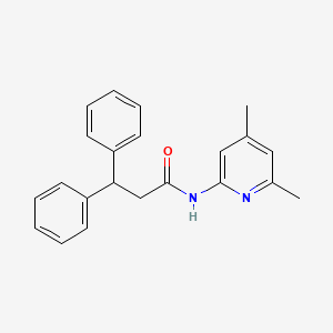 molecular formula C22H22N2O B3734117 N-(4,6-dimethyl-2-pyridinyl)-3,3-diphenylpropanamide 