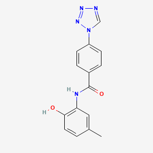 molecular formula C15H13N5O2 B3734132 N-(2-hydroxy-5-methylphenyl)-4-(1H-tetrazol-1-yl)benzamide 