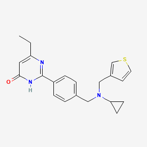 molecular formula C21H23N3OS B3734159 2-(4-{[cyclopropyl(3-thienylmethyl)amino]methyl}phenyl)-6-ethylpyrimidin-4(3H)-one 
