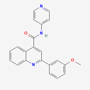 2-(3-methoxyphenyl)-N-4-pyridinyl-4-quinolinecarboxamide