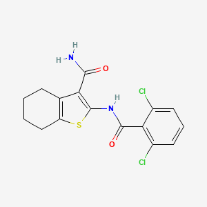 molecular formula C16H14Cl2N2O2S B3734176 2-[(2,6-dichlorobenzoyl)amino]-4,5,6,7-tetrahydro-1-benzothiophene-3-carboxamide 