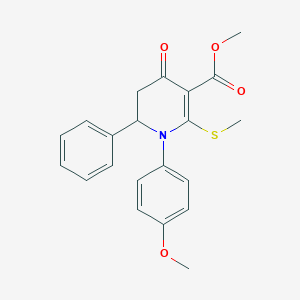 Methyl 1-(4-methoxyphenyl)-2-(methylsulfanyl)-4-oxo-6-phenyl-1,4,5,6-tetrahydro-3-pyridinecarboxylate