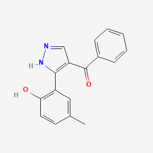 molecular formula C17H14N2O2 B3734188 [3-(2-hydroxy-5-methylphenyl)-1H-pyrazol-4-yl](phenyl)methanone 