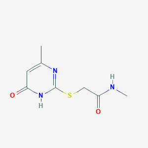 molecular formula C8H11N3O2S B3734208 2-[(4-hydroxy-6-methyl-2-pyrimidinyl)thio]-N-methylacetamide 