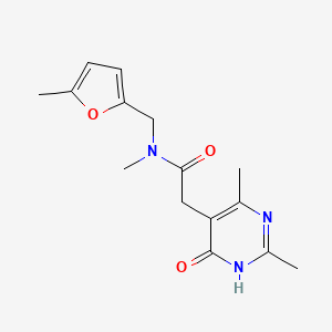 molecular formula C15H19N3O3 B3734225 2-(2,4-dimethyl-6-oxo-1,6-dihydropyrimidin-5-yl)-N-methyl-N-[(5-methyl-2-furyl)methyl]acetamide 