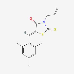 molecular formula C16H17NOS2 B3734227 3-allyl-5-(mesitylmethylene)-2-thioxo-1,3-thiazolidin-4-one 