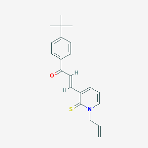 molecular formula C21H23NOS B373423 3-(1-Allyl-2-thioxo-1,2-dihydro-3-pyridinyl)-1-(4-tert-butylphenyl)-2-propen-1-one 