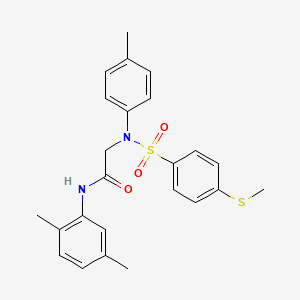 molecular formula C24H26N2O3S2 B3734248 N~1~-(2,5-dimethylphenyl)-N~2~-(4-methylphenyl)-N~2~-{[4-(methylthio)phenyl]sulfonyl}glycinamide 