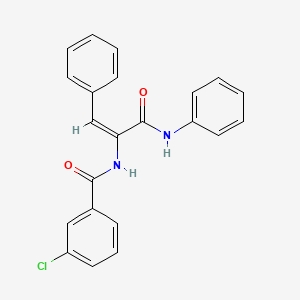 molecular formula C22H17ClN2O2 B3734253 N-[1-(anilinocarbonyl)-2-phenylvinyl]-3-chlorobenzamide 