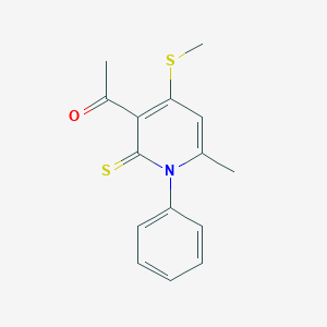 1-[6-Methyl-4-(methylsulfanyl)-1-phenyl-2-thioxo-1,2-dihydro-3-pyridinyl]ethanone