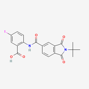 molecular formula C20H17IN2O5 B3734275 2-{[(2-tert-butyl-1,3-dioxo-2,3-dihydro-1H-isoindol-5-yl)carbonyl]amino}-5-iodobenzoic acid 