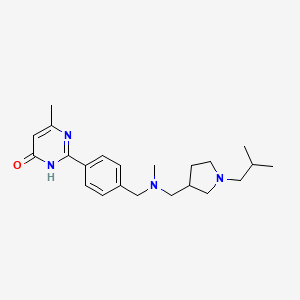 molecular formula C22H32N4O B3734311 2-(4-{[[(1-isobutylpyrrolidin-3-yl)methyl](methyl)amino]methyl}phenyl)-6-methylpyrimidin-4(3H)-one 