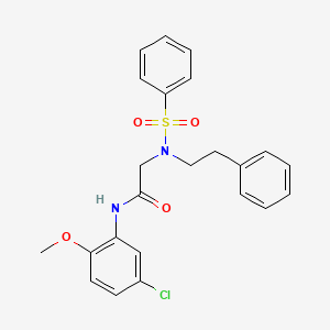 molecular formula C23H23ClN2O4S B3734324 N~1~-(5-chloro-2-methoxyphenyl)-N~2~-(2-phenylethyl)-N~2~-(phenylsulfonyl)glycinamide 