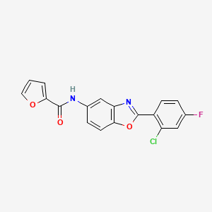 molecular formula C18H10ClFN2O3 B3734334 N-[2-(2-chloro-4-fluorophenyl)-1,3-benzoxazol-5-yl]-2-furamide 