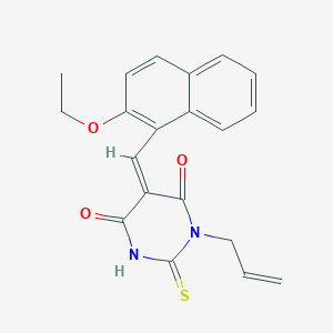 molecular formula C20H18N2O3S B3734335 1-allyl-5-[(2-ethoxy-1-naphthyl)methylene]-2-thioxodihydro-4,6(1H,5H)-pyrimidinedione 