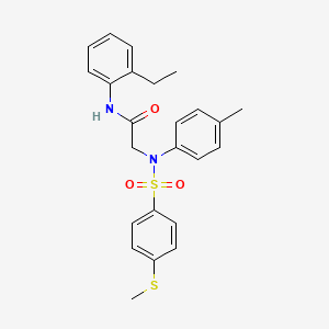 molecular formula C24H26N2O3S2 B3734347 N~1~-(2-ethylphenyl)-N~2~-(4-methylphenyl)-N~2~-{[4-(methylthio)phenyl]sulfonyl}glycinamide 