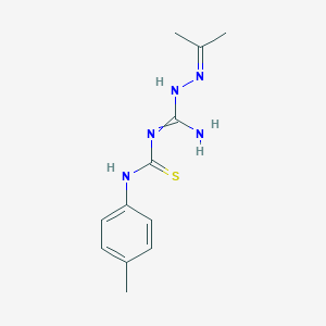 molecular formula C12H17N5S B373435 1-[Amino-(2-propan-2-ylidenehydrazinyl)methylidene]-3-(4-methylphenyl)thiourea 