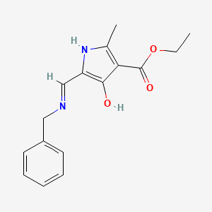 molecular formula C16H18N2O3 B3734352 ethyl 5-[(benzylamino)methylene]-2-methyl-4-oxo-4,5-dihydro-1H-pyrrole-3-carboxylate 