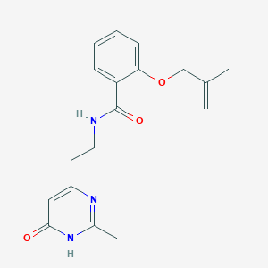 molecular formula C18H21N3O3 B3734384 N-[2-(6-hydroxy-2-methylpyrimidin-4-yl)ethyl]-2-[(2-methylprop-2-en-1-yl)oxy]benzamide 