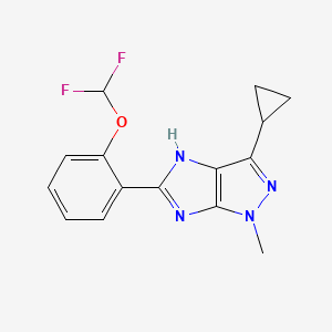 3-cyclopropyl-5-[2-(difluoromethoxy)phenyl]-1-methyl-1,4-dihydroimidazo[4,5-c]pyrazole
