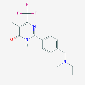 molecular formula C16H18F3N3O B3734426 2-(4-{[ethyl(methyl)amino]methyl}phenyl)-5-methyl-6-(trifluoromethyl)pyrimidin-4(3H)-one 