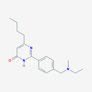 6-butyl-2-(4-{[ethyl(methyl)amino]methyl}phenyl)pyrimidin-4(3H)-one