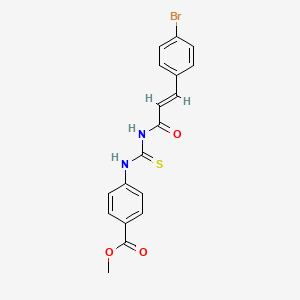 molecular formula C18H15BrN2O3S B3734458 methyl 4-[({[3-(4-bromophenyl)acryloyl]amino}carbonothioyl)amino]benzoate 
