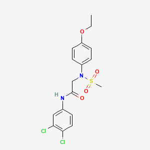molecular formula C17H18Cl2N2O4S B3734471 N~1~-(3,4-dichlorophenyl)-N~2~-(4-ethoxyphenyl)-N~2~-(methylsulfonyl)glycinamide 