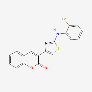 molecular formula C18H11BrN2O2S B3734475 3-{2-[(2-bromophenyl)amino]-1,3-thiazol-4-yl}-2H-chromen-2-one 