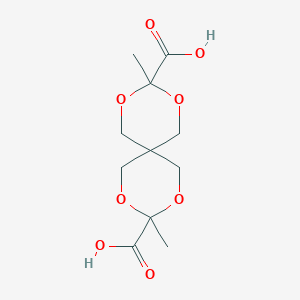 molecular formula C11H16O8 B373448 3,9-Dimethyl-2,4,8,10-tetraoxaspiro[5.5]undecane-3,9-dicarboxylic acid 