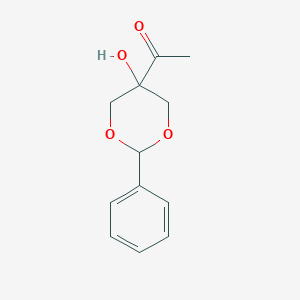 molecular formula C12H14O4 B373449 1-(5-Hydroxy-2-phenyl-1,3-dioxan-5-yl)ethanone 